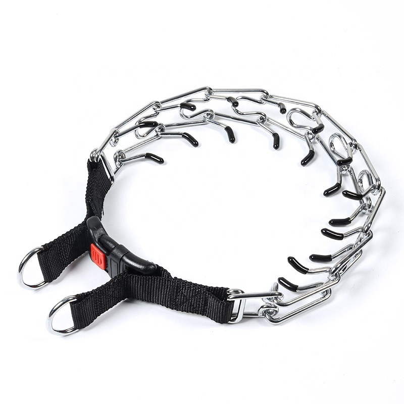 Hot Adjustable Durable Not Easy To Rust Stainless Steel Prong Collar for Medium Large Dogs ,Free Sample Dog Prong Collar