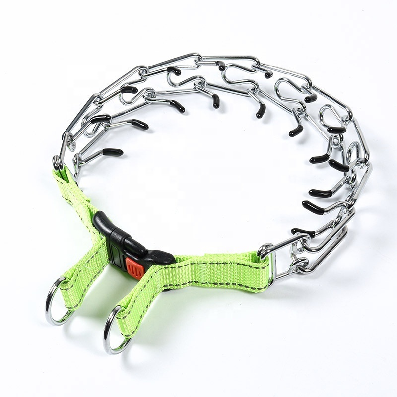 Hot Adjustable Durable Not Easy To Rust Stainless Steel Prong Collar for Medium Large Dogs ,Free Sample Dog Prong Collar