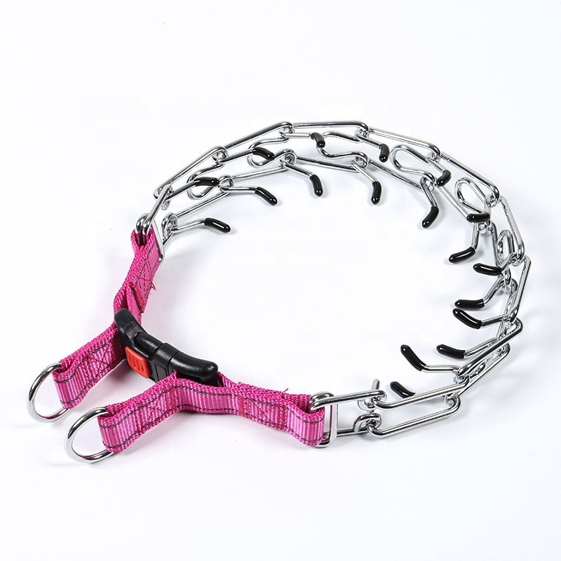 Hot Adjustable Durable Not Easy To Rust Stainless Steel Prong Collar for Medium Large Dogs ,Free Sample Dog Prong Collar