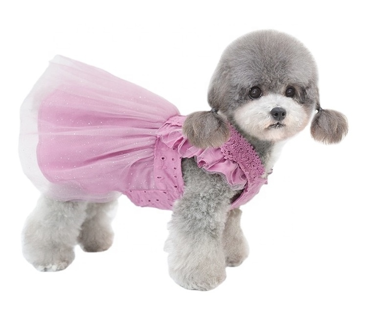 Dog Summer luxury lace Dress Pet Clothes Small Dog Clothing Wedding Dresses Cat Yorkshire Pomeranian Poodle Schnauzer Costume