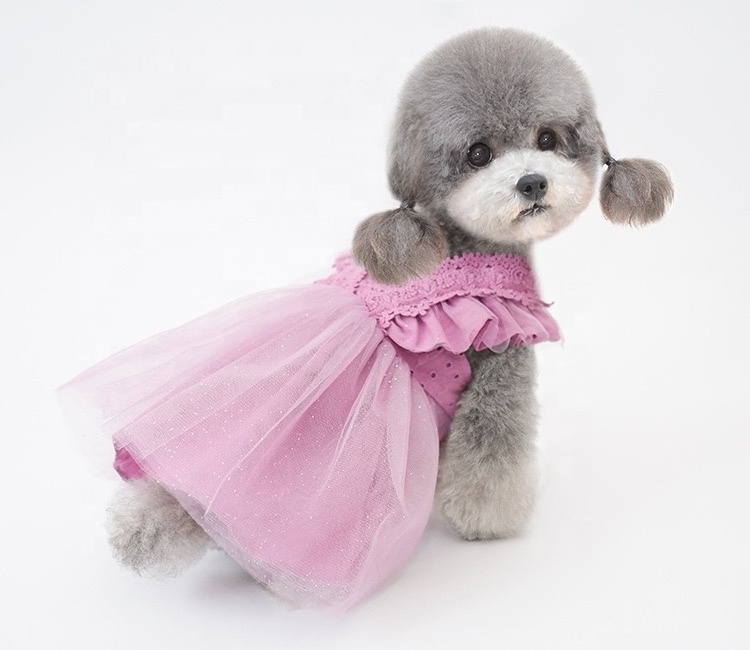 Dog Summer luxury lace Dress Pet Clothes Small Dog Clothing Wedding Dresses Cat Yorkshire Pomeranian Poodle Schnauzer Costume