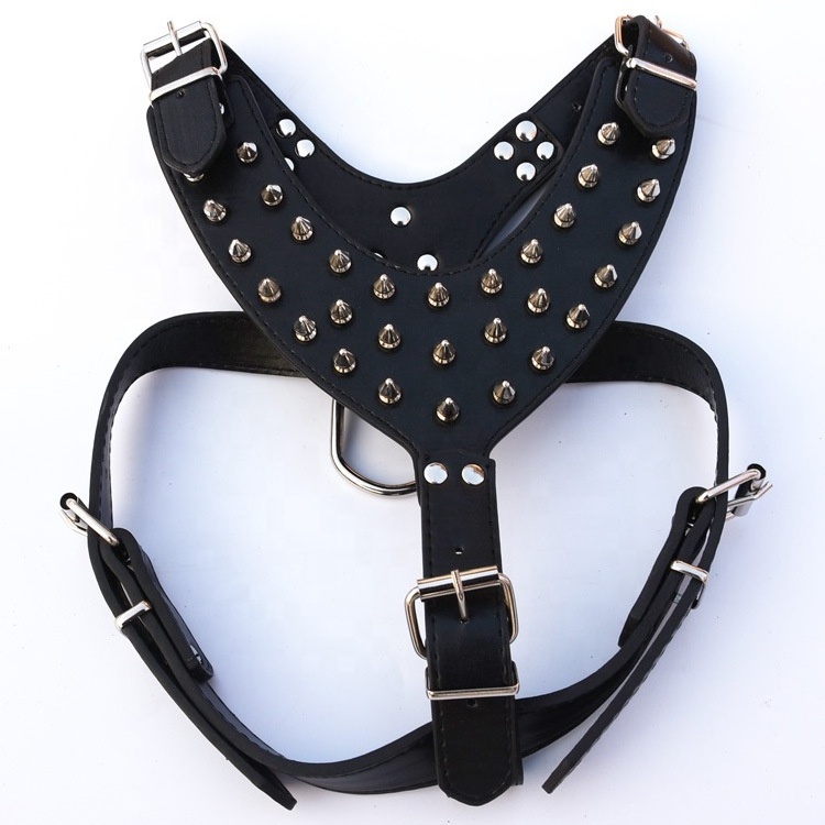 Wholesale In stock Hot style rivet PU pet chest straps pull Dog Chest Strap Dog Vest Harnesses