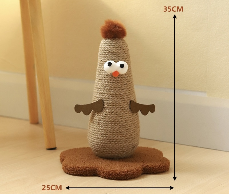 Chicken Shape Cat Scratching Board Climbing Cat Tree House Tower Scratcher Post Customize Sisal Cat Cute Carton Pet Toys 2 Weeks