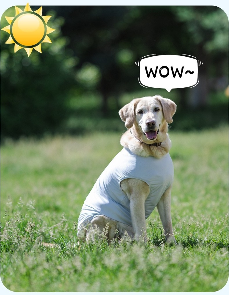 Quick Drying Summer Sun Protection UPF50+ Pet Clothes Cooling sunscreen Vest Shirt  for Small Medium Large Dogs