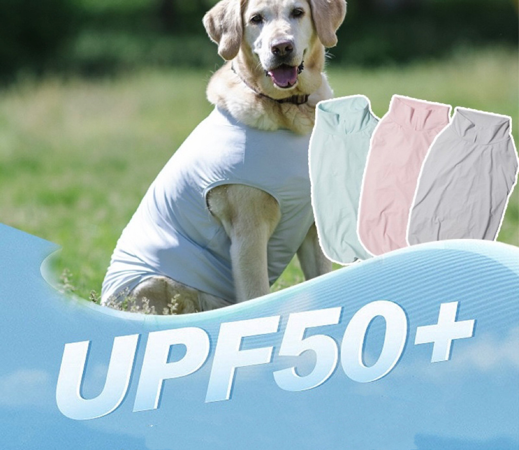 Quick Drying Summer Sun Protection UPF50+ Pet Clothes Cooling sunscreen Vest Shirt  for Small Medium Large Dogs