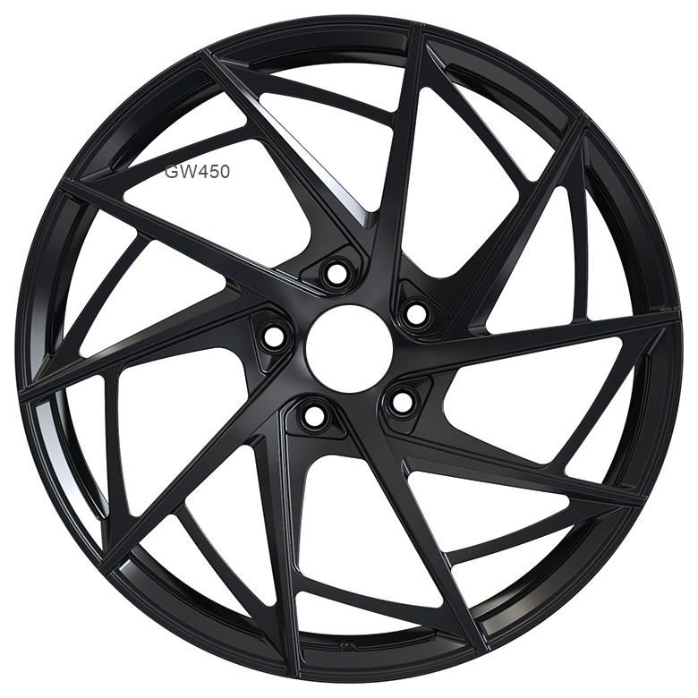 GVICHN Brand  Custom matte black   Forgiato wheel High quality forged aluminum alloy wheels 21 inch 5*130 matte black