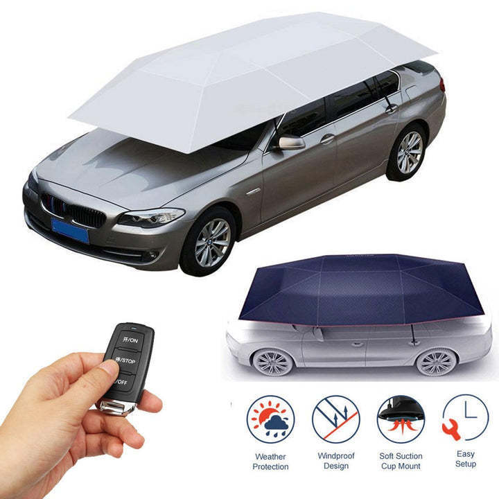 4.2/4.6/4.8/5.2m Car Accessories Custom Anti-UV Foldable Car Cover  Remote Control Automatic Car Umbrella