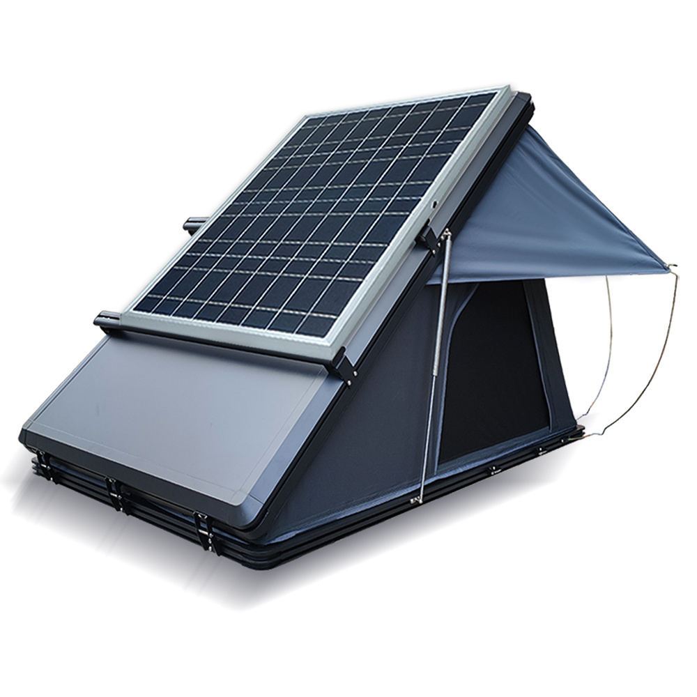 New solar panel car roof top tent  hard shell car roof tent with solar panel for Jeep Wrangler Suzuki Jimny Toyota Tacoma