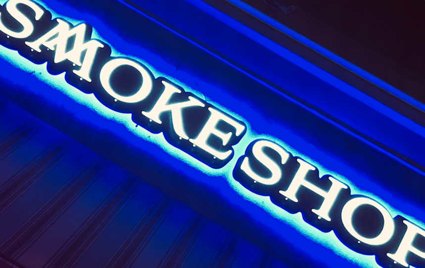 Manufacturer custom outdoor waterproof smoke shop led sign