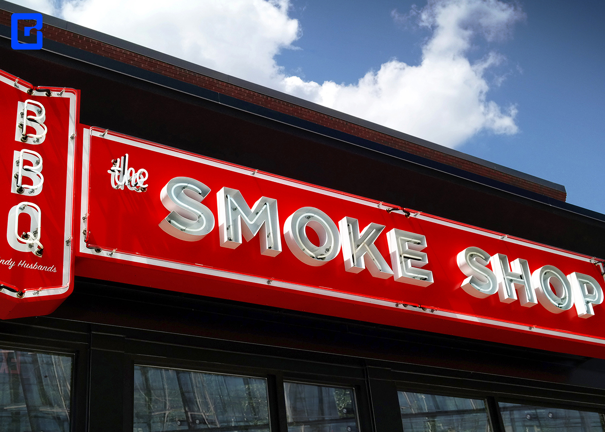 Manufacturer custom outdoor waterproof smoke shop led sign