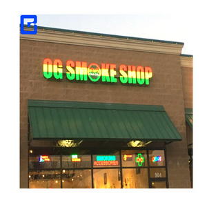 Manufacturer custom outdoor waterproof smoke shop led sign