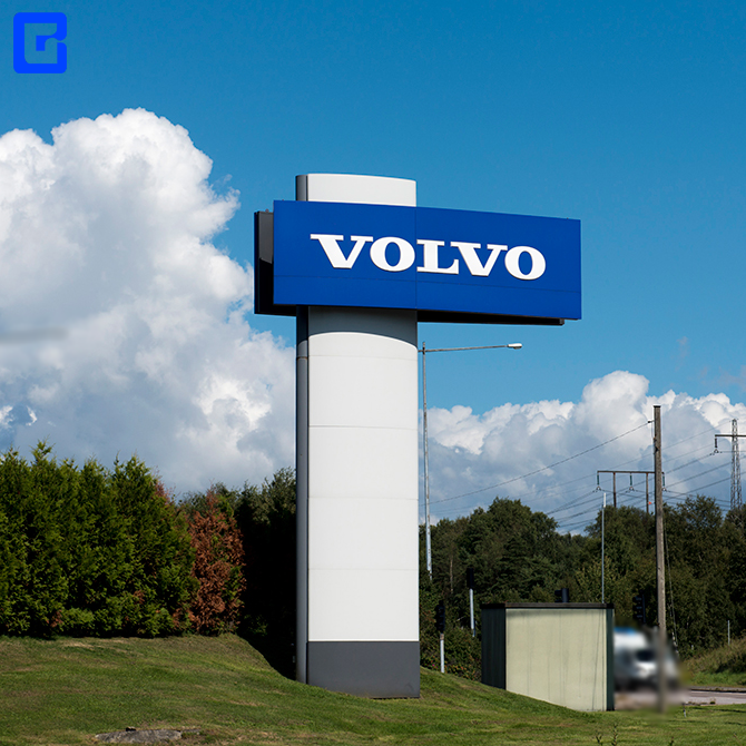 Factory wholesale custom Volvo sign backlit business sign acrylic led logo signs