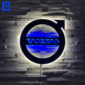 Factory wholesale custom Volvo sign backlit business sign acrylic led logo signs