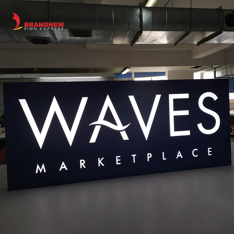 BRANDNEWSIGN Manufacturer Custom 3d Logo Led Illuminated Advertising Indoor Light Box Signs Hotel Sign Board Enseigne Magasin