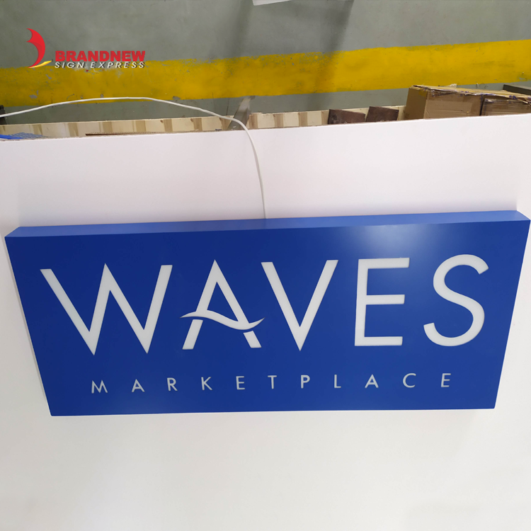 BRANDNEWSIGN Manufacturer Custom 3d Logo Led Illuminated Advertising Indoor Light Box Signs Hotel Sign Board Enseigne Magasin