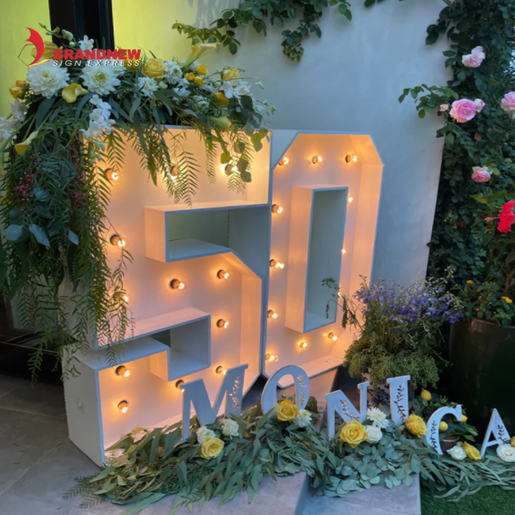 BRANDNEWSIGN Manufacturer Custom Alphabet Giant Led Love Light Up Marquee Letters Numbers With Light Bulbs For Wedding Or Party