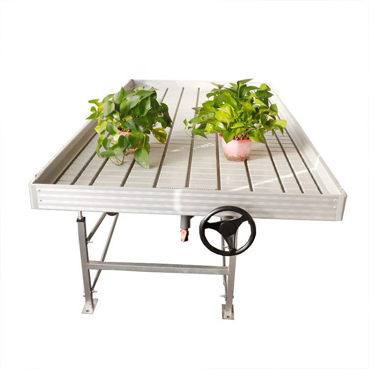 4x8 Flood trays tables movable ebb and flood rolling tables benches for plants