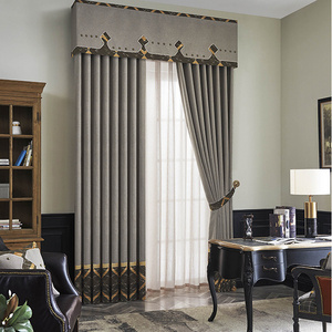 Modern ready made elegant blackout  fabric grommet blinds  luxury european style jacquard living room window curtain