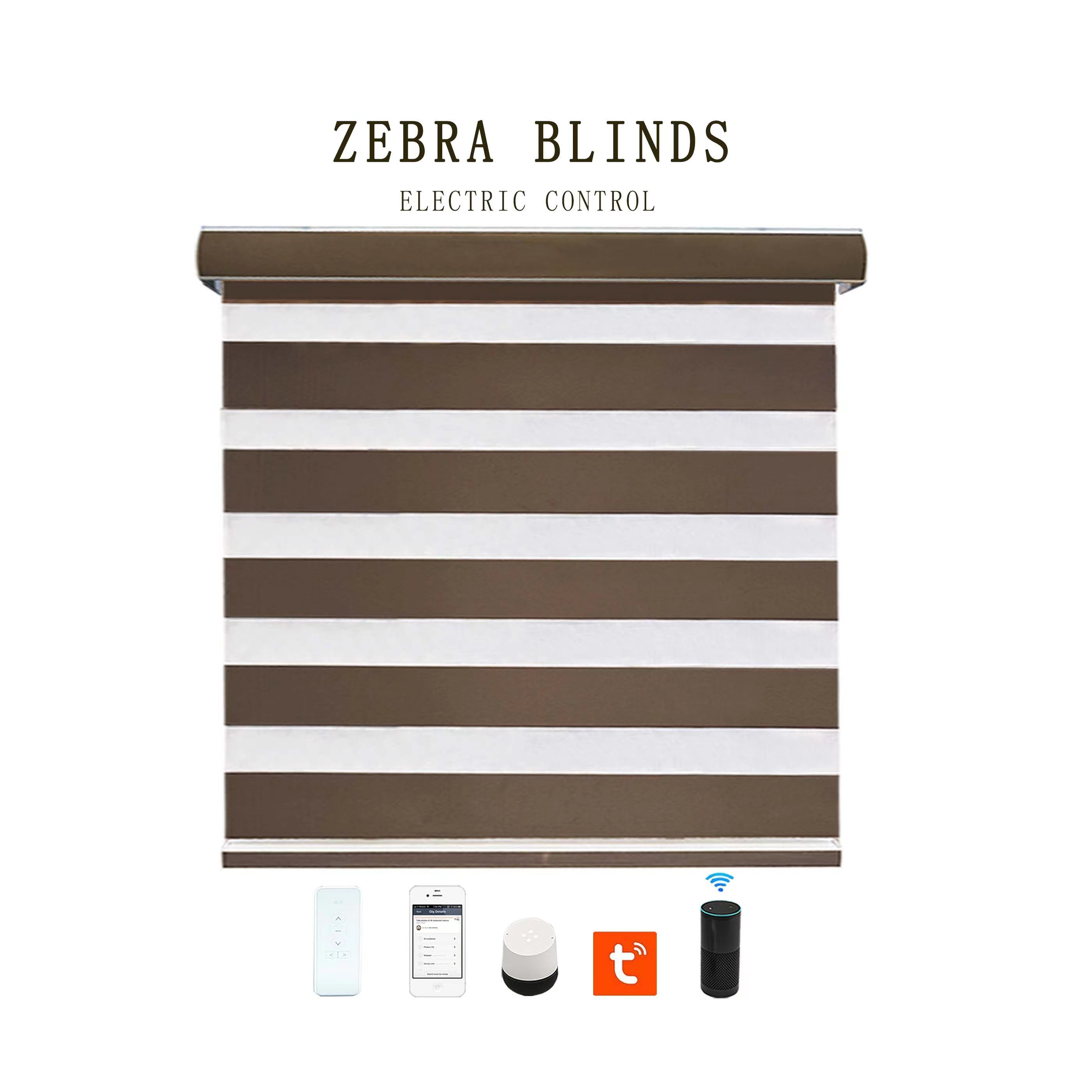 automatic gray day and night motorized canada window zebra blinds shades automatic window curtain for hotel