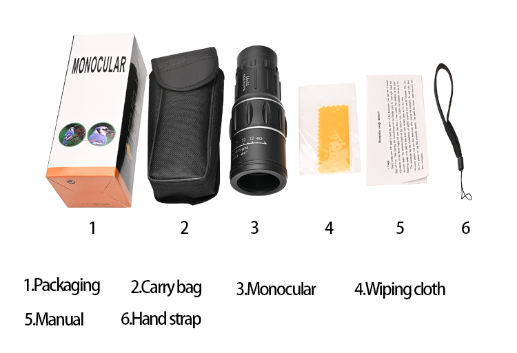 Waterproof telescope monocular 16x52 Zoom Lens Night Vision Monocular High Power Dual Focus Optics monocular for hunting