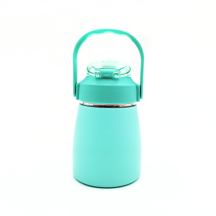 Large Capacity Children's Straw Big Belly Kids Stainless Steel Flask Vacuum Insulated Water Bottle