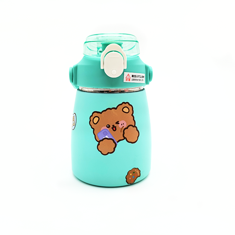 Large Capacity Children's Straw Big Belly Kids Stainless Steel Flask Vacuum Insulated Water Bottle