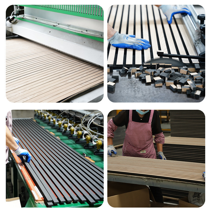 polyester pet board insulation slat polyester fiber wooden acustic wall panel art acoustic