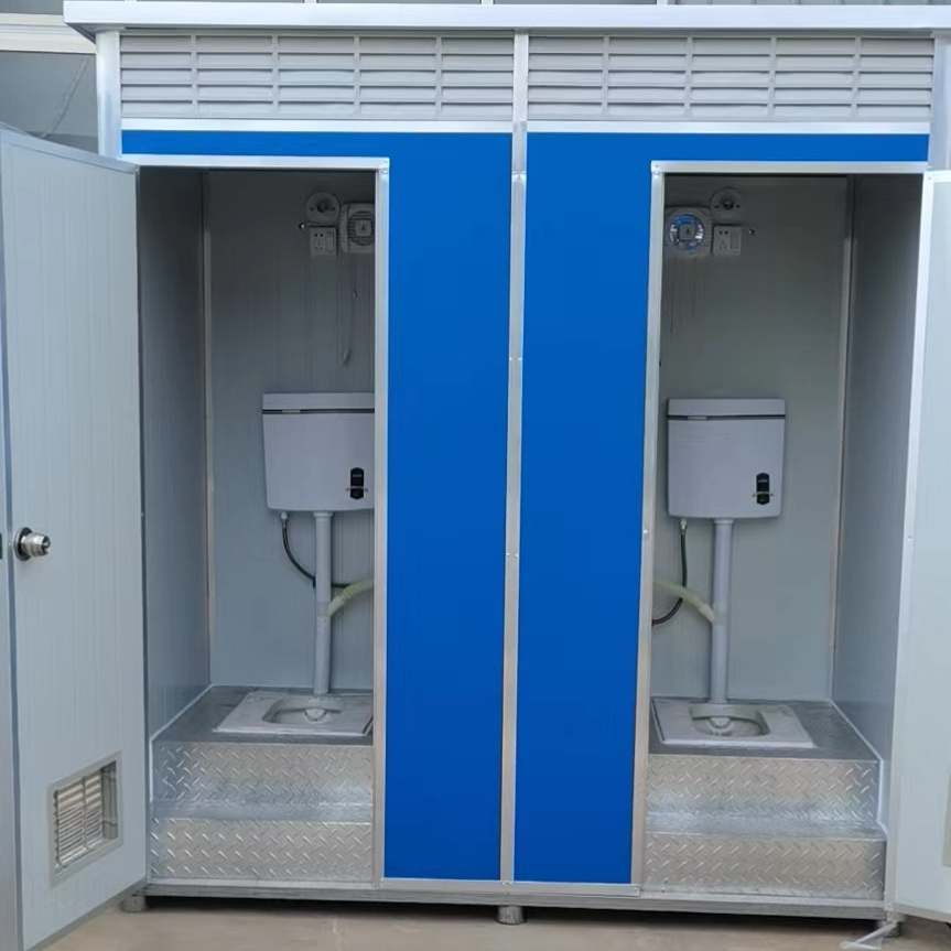 Ready made security cabin mobile toilets outdoor mobile portable toilet trailer shower cabin for sale