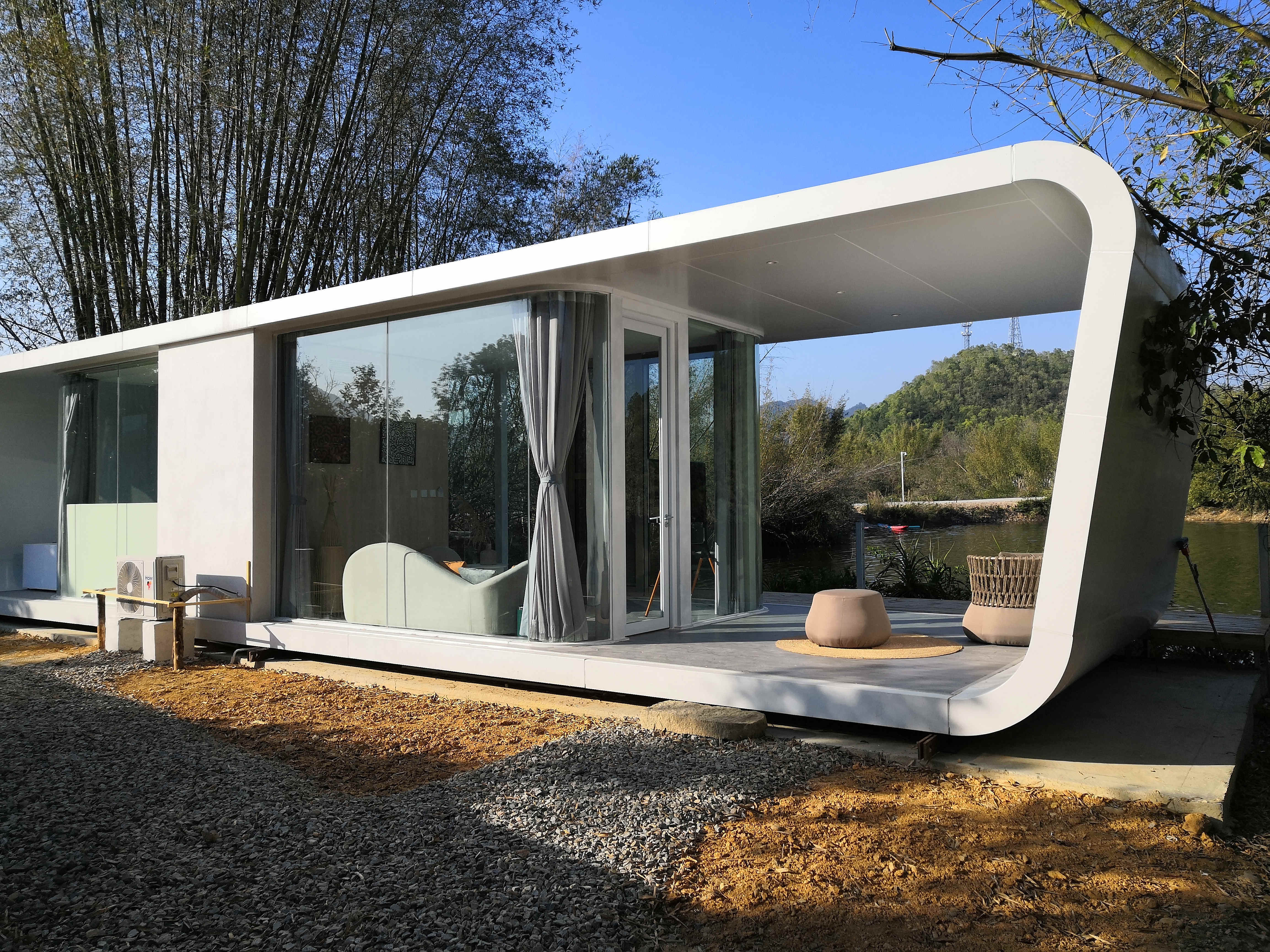 Modern Design Modular Prefab Houses Living Room Garden Pod Living Container Homes Apple Cabin