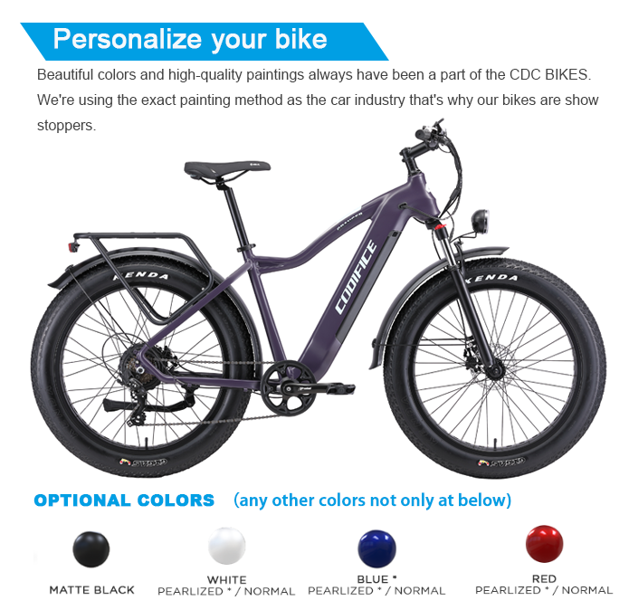 CODIFICE long range electric bike 250w oem 26 inch 36v 48v 250w  electric bike en15194 electric e fat bike fat tire electric