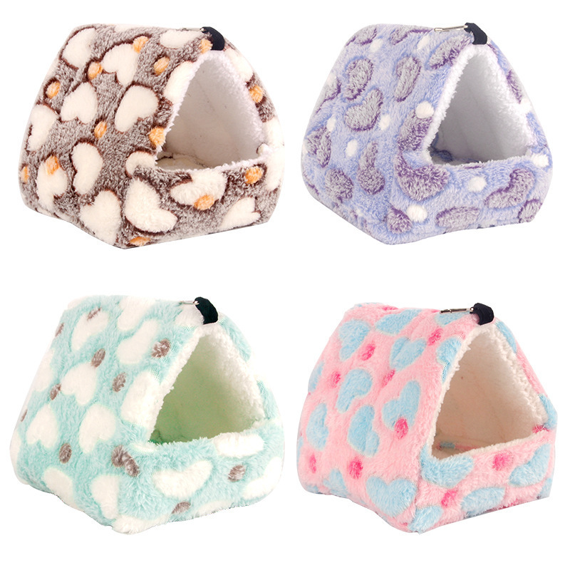 Manufacturer Cute Design Small Animal Chinchillas Hamster Bedding Soft Flannel Small Pet Rabbit Rat Hamster Bed House