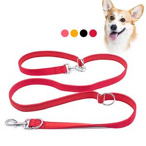 Chengbei Pet dog leash nylon multifunctional leash outdoor running pull with one drag two double-headed dog rope