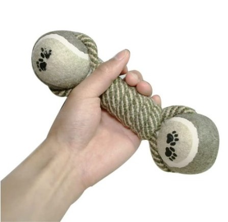 Hot Selling Dumbbells Tennis Ball Cotton Rope Dog Chew Toy Dog Rope Toy Dog Teeth Cleaning Toys