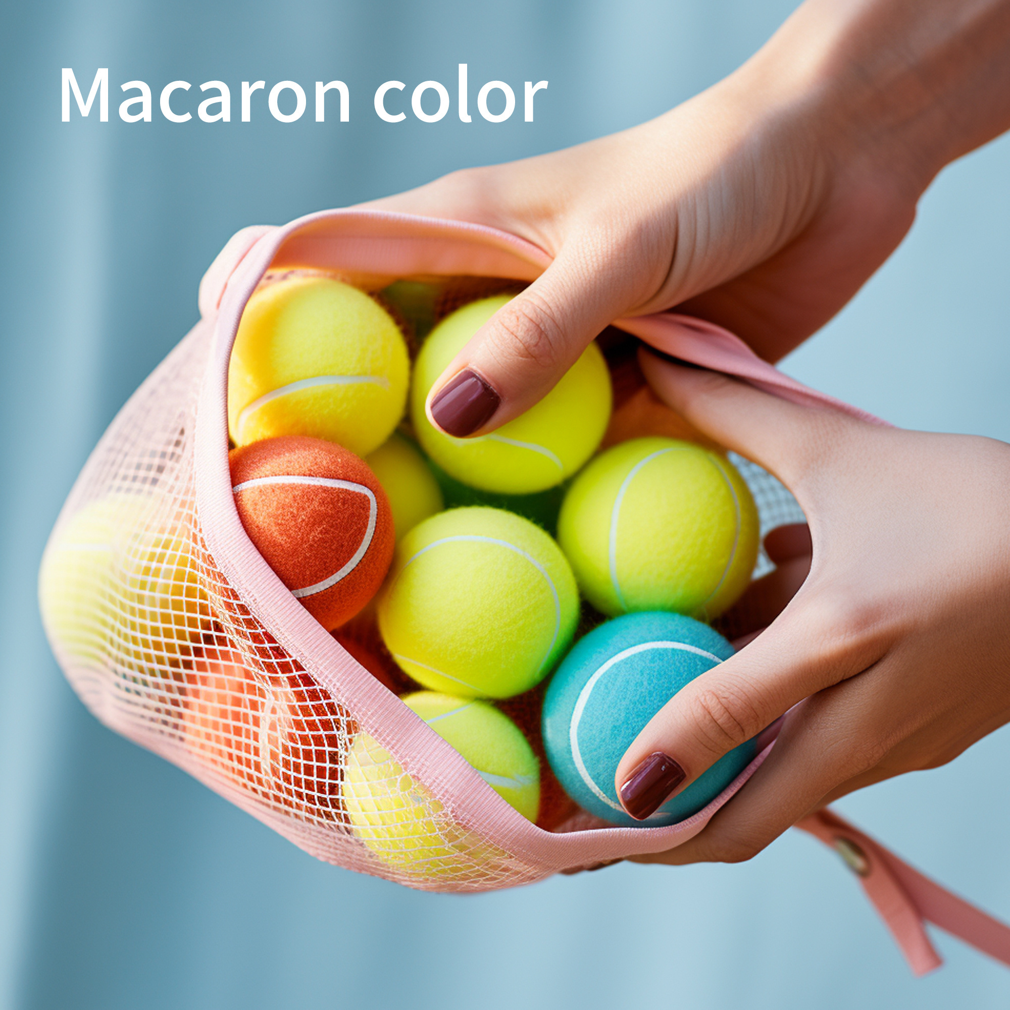 Custom Logo Macaron Color Pet Tennis Balls Interactive Dog Toy Ball Eco-Friendly Throwing Rubber Dog Chew Toys