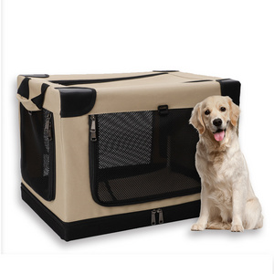 Oxford Fabric Removable Bracket Folding Portable Indoor Outdoor Travel Soft-sided Pet Dog Crate Kennel Cat Carrier Bag