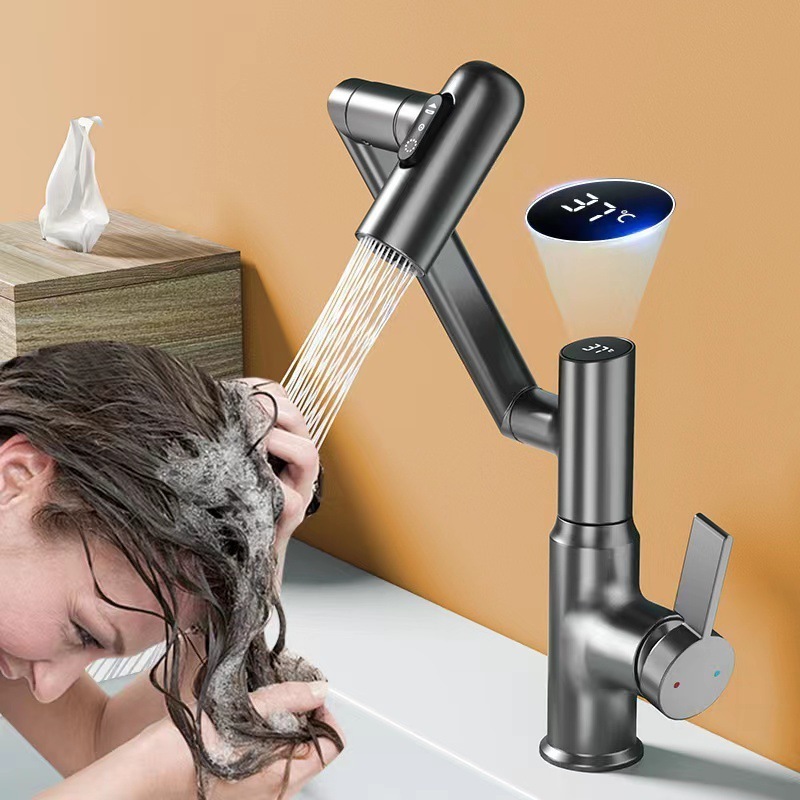 Multifunction universal 1080 degree faucet handle hot cold water mixer bathroom basin faucet