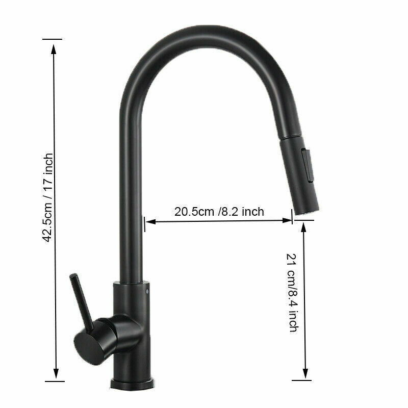 Kitchen Faucet Hot and Cold Kitchen Mixer Sensor Touch Sink Faucet Pull Out Sink Tap 304 Stainless Steel Drawing Modern Ceramic