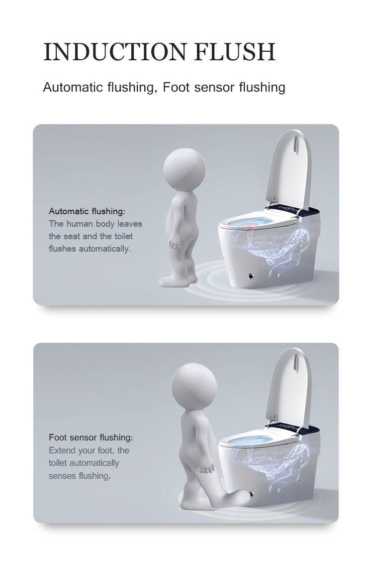 2022 Fashion Modern Bathroom Smart Toilet Bidet Sanitary Ware Automatic Toilet Ceramic Intelligent Intelligent Toilets