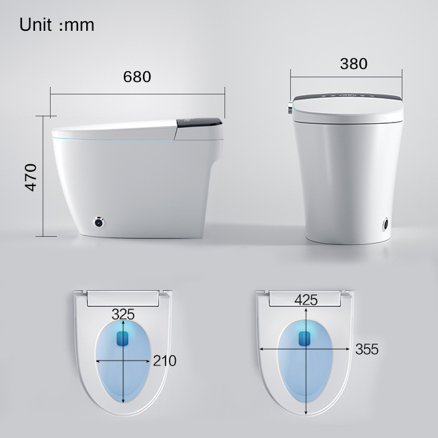 2022 Fashion Modern Bathroom Smart Toilet Bidet Sanitary Ware Automatic Toilet Ceramic Intelligent Intelligent Toilets