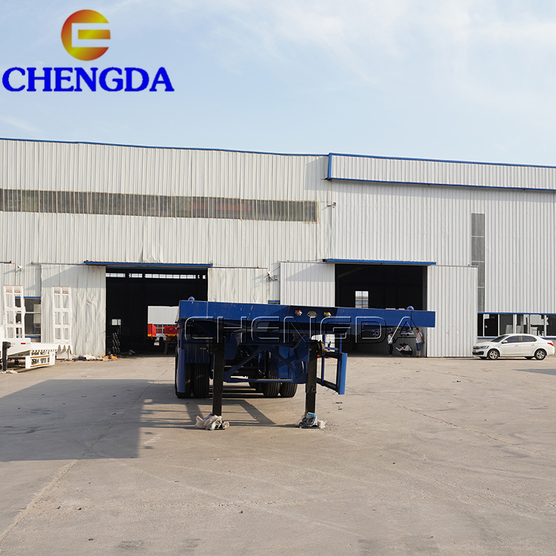 Chengda Factory Direct 3 Axle 40ft Flatbed Container Flat bed Trailer Export to Tanzania