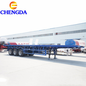 Chengda Factory Direct 3 Axle 40ft Flatbed Container Flat bed Trailer Export to Tanzania