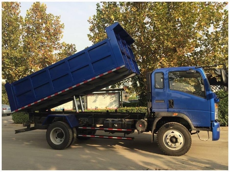 Truck Dump Truck Howo 4*2 6 Wheels Diesel Engine Euro 2 LHD/RHD 8 Tons Small Cargo Light Dump Truck For Sale