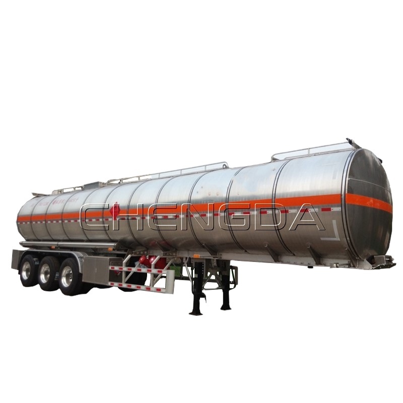 45000 liters Aluminium Fuel Oil Tanker Trailer  Fuel Tanker With Manhole Cover