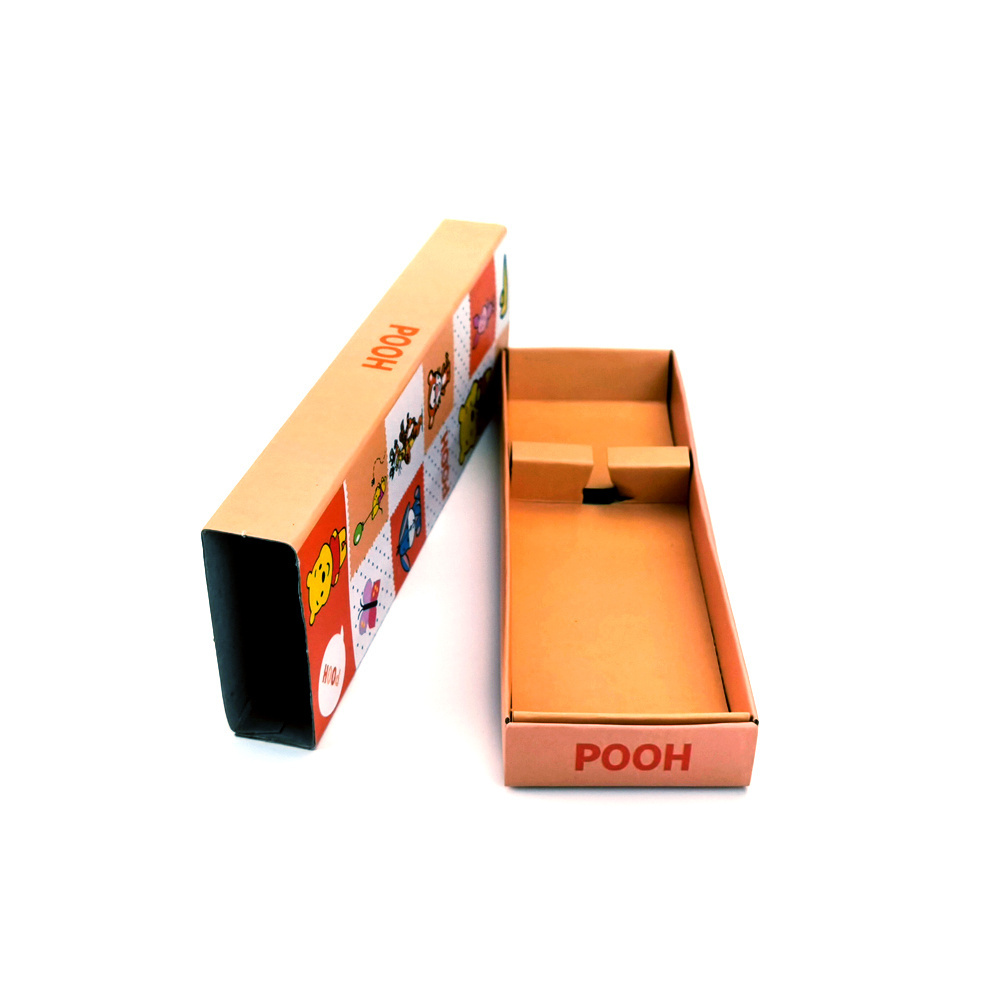 Custom Printing Design Drawer Boxes Grey Cardboard Product Packaging Sliding Paper Boxes With Chopsticks Insert