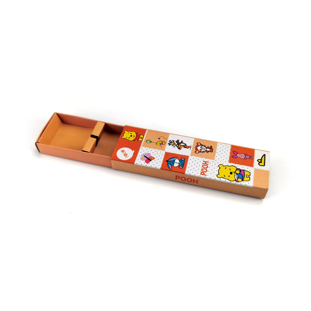 Custom Printing Design Drawer Boxes Grey Cardboard Product Packaging Sliding Paper Boxes With Chopsticks Insert