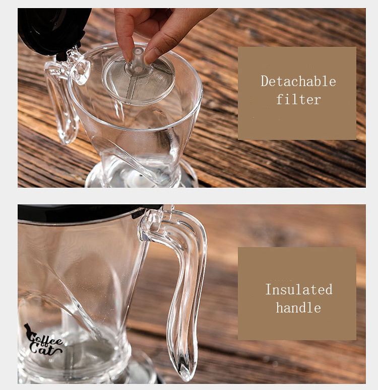 Promotional Drinkware 600ML Customized Easy Clear Tea Infuser Magic Tea Maker Leaf Tea Pot Bottom Dispensing Teapot with coaster