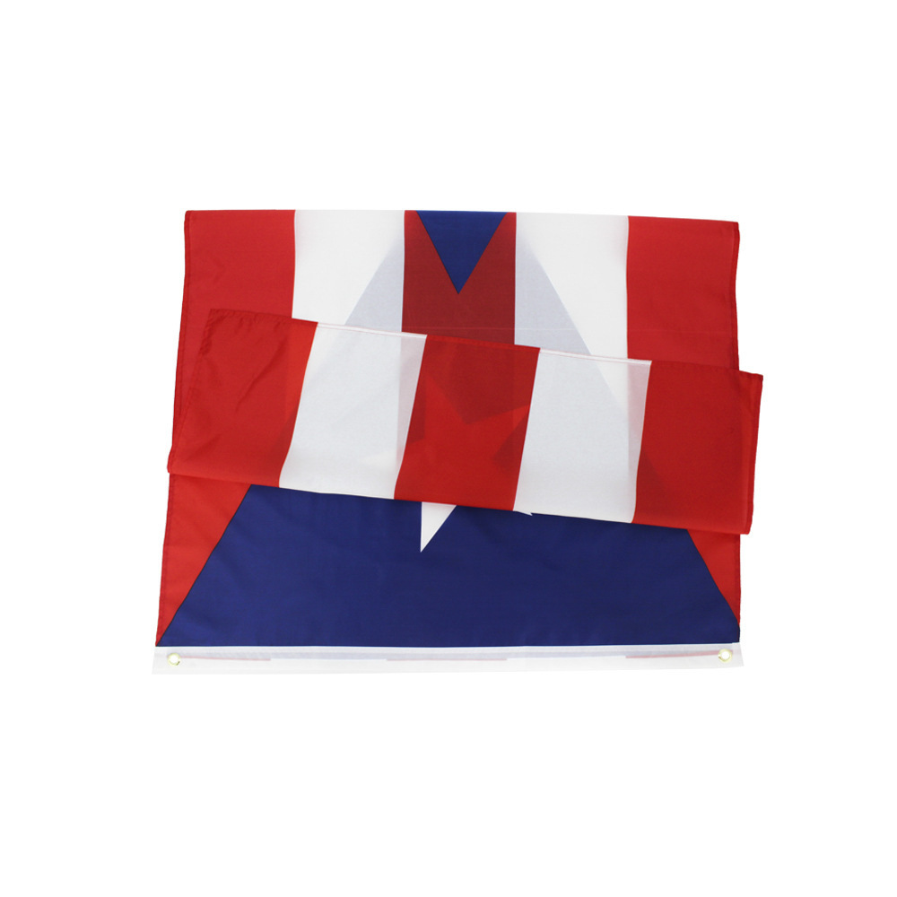 Wholesale Polyester 3x5 90*150cm polyester cheap printed PR Puerto Rico flag Hand Held Puerto Rican Flag