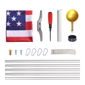 Telescopic Flag Pole Kits for Sale/ Outdoor House Stand All Countries National Flags