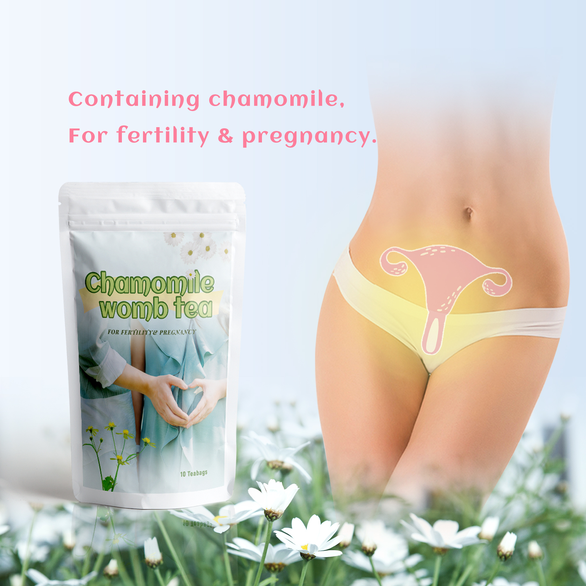 OEM Natural Herbal Warm chamomile Womb Detox Women health Tea