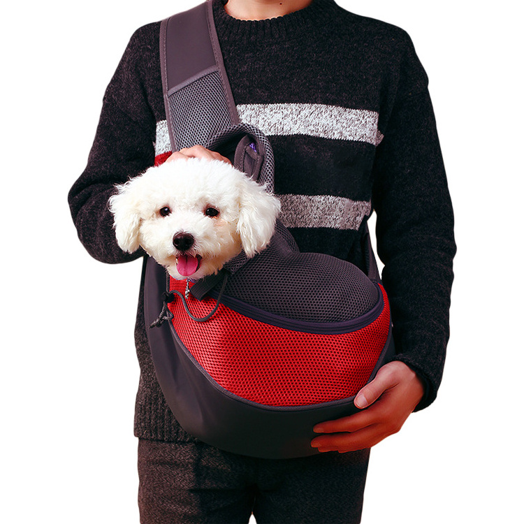 Outdoor Portable Pet Dog Messenger Shoulder Bag Dog Cat Travel Carrier Bag Soft Mesh Pet Carrier